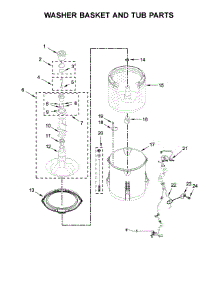 Washer Basket And Tub Parts parts for Whirlpool Washer Dryer Combo WGTLV27HW0 from AppliancePartsPros.com