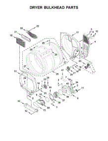Dryer Bulkhead Parts parts for Whirlpool Washer Dryer Combo WGT4027HW0 from AppliancePartsPros.com
