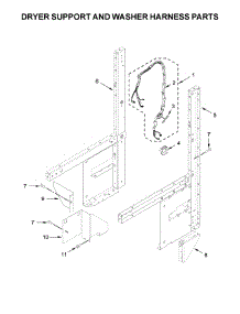 Dryer Support And Washer Harness Parts parts for Whirlpool Washer Dryer Combo WGT4027HW0 from AppliancePartsPros.com