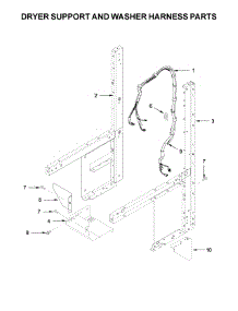 Dryer Support And Washer Harness Parts parts for Whirlpool Washer Dryer Combo WET4027HW0 from AppliancePartsPros.com