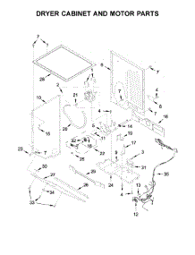 Dryer Cabinet And Motor Parts parts for Whirlpool Washer Dryer Combo WET4027HW0 from AppliancePartsPros.com