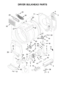 Dryer Bulkhead Parts parts for Whirlpool Washer Dryer Combo WET4027HW0 from AppliancePartsPros.com