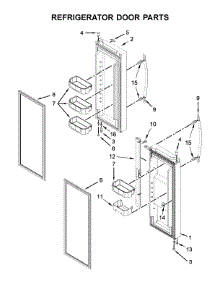 Refrigerator Door Parts parts for Whirlpool Refrigerator WRF560SFHB00 from AppliancePartsPros.com