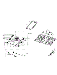 Cooktop parts for Samsung Cooktop NA30K7750TS/AA-00 from AppliancePartsPros.com