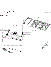 Cooktop parts for Samsung Cooktop NA36K6550TS/AA-00 from AppliancePartsPros.com