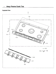 Frame parts for Samsung Cooktop NA36K6550TS/AA-00 from AppliancePartsPros.com