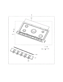 Cooktop Frame parts for Samsung Cooktop NA36N6555TG/AA-00 from AppliancePartsPros.com