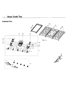 Cooktop parts for Samsung Cooktop NA36K6550TG/AA-00 from AppliancePartsPros.com