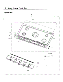 Frame parts for Samsung Cooktop NA36K7750TS/AA-00 from AppliancePartsPros.com