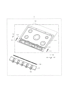 Frame parts for Samsung Cooktop NA30K7750TG/AA-00 from AppliancePartsPros.com