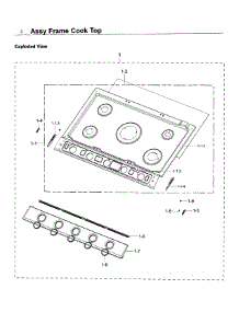 Frame parts for Samsung Cooktop NA30K6550TS/AA-00 from AppliancePartsPros.com