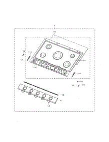 Cooktop Frame parts for Samsung Cooktop NA36N6555TS/AA-00 from AppliancePartsPros.com