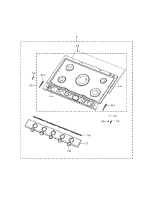 Cooktop Frame parts for Samsung Cooktop NA36N7755TS/AA-00 from AppliancePartsPros.com
