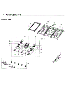 Cooktop parts for Samsung Cooktop NA30K6550TG/AA-00 from AppliancePartsPros.com