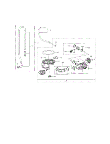 Sump parts for Samsung Dishwasher DW80N3030UB/AA-00 from AppliancePartsPros.com