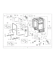 Tub parts for Samsung Dishwasher DW80N3030UB/AA-00 from AppliancePartsPros.com