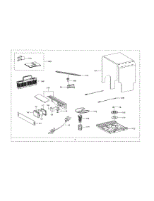 Case parts for Samsung Dishwasher DW80N3030UB/AA-00 from AppliancePartsPros.com