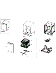 Main Section parts for Samsung Dishwasher DW80H9940US/AA-01 from AppliancePartsPros.com