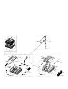 Baskets parts for Samsung Dishwasher DW80H9940US/AA-01 from AppliancePartsPros.com