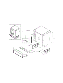 Case parts for Samsung Dishwasher DW80F600UTW/AA-01 from AppliancePartsPros.com