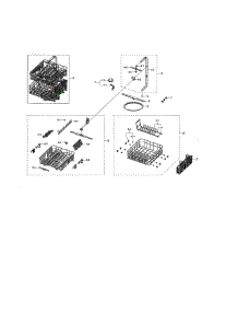 Racks parts for Samsung Dishwasher DW80K5050UG/AA-00 from AppliancePartsPros.com