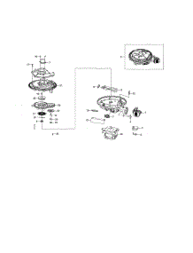 Sump parts for Samsung Dishwasher DW80K5050UG/AA-00 from AppliancePartsPros.com