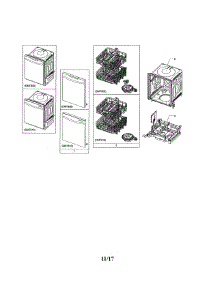 Main parts for Samsung Dishwasher DMT610RHS/XAC-00 from AppliancePartsPros.com