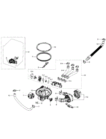 Pump parts for Samsung Dishwasher DW80H9950US/AA-01 from AppliancePartsPros.com