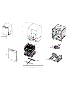 Main Section parts for Samsung Dishwasher DW80H9950US/AA-01 from AppliancePartsPros.com