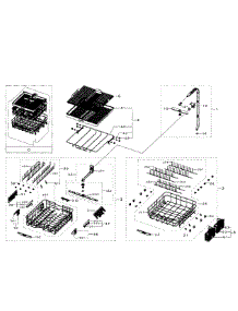 Baskets parts for Samsung Dishwasher DW80H9950US/AA-01 from AppliancePartsPros.com
