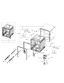 Tub parts for Samsung Dishwasher DW80H9950US/AA-01 from AppliancePartsPros.com