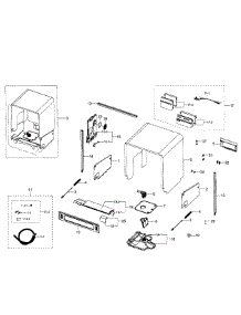 Cabinet parts for Samsung Dishwasher DW80J7550UG/AA-01 from AppliancePartsPros.com