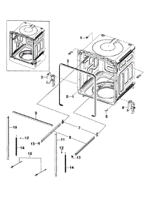 Tub Assy parts for Samsung Dishwasher DMR57LFW/XAA-00 from AppliancePartsPros.com
