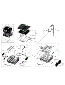 Baskets parts for Samsung Dishwasher DW80J9945US/AA-01 from AppliancePartsPros.com