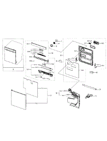 Door parts for Samsung Dishwasher DW80J9945US/AA-01 from AppliancePartsPros.com