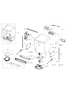 Case Assy parts for Samsung Dishwasher DW80H9930MO/AA-00 from AppliancePartsPros.com