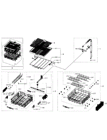 Baskets Assy parts for Samsung Dishwasher DW80H9930MO/AA-00 from AppliancePartsPros.com