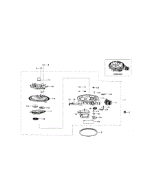 Sump parts for Samsung Dishwasher DW80F800UWS/AA-01 from AppliancePartsPros.com