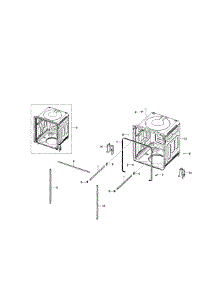 Tub parts for Samsung Dishwasher DW80F800UWS/AA-01 from AppliancePartsPros.com