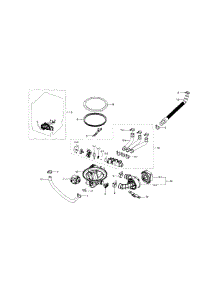Sump parts for Samsung Dishwasher DW80J9945US/AA-00 from AppliancePartsPros.com