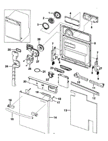 Door Assy parts for Samsung Dishwasher DMR77LHW/XAA-00 from AppliancePartsPros.com