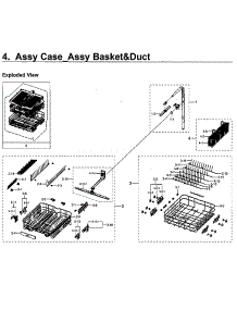 Case / Baskets parts for Samsung Dishwasher DW80M9550US/AA-00 from AppliancePartsPros.com
