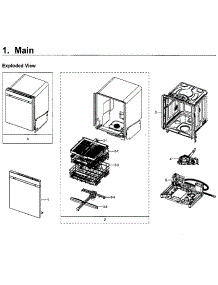 Main Assy parts for Samsung Dishwasher DW80M9550US/AA-00 from AppliancePartsPros.com