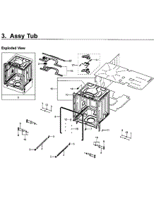 Tub parts for Samsung Dishwasher DW80M9550US/AA-00 from AppliancePartsPros.com