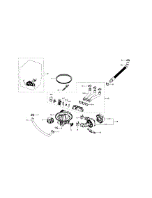 Pump parts for Samsung Dishwasher DW80H9970MO/AA-00 from AppliancePartsPros.com