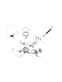 Pump parts for Samsung Dishwasher DW80H9940US/AA-00 from AppliancePartsPros.com