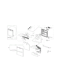 Door parts for Samsung Dishwasher DW80H9940US/AA-00 from AppliancePartsPros.com