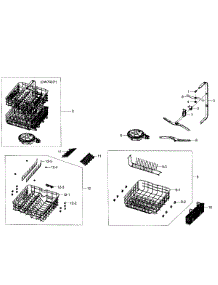 Wash Assy parts for Samsung Dishwasher DW7933LRABB/AA-01 from AppliancePartsPros.com