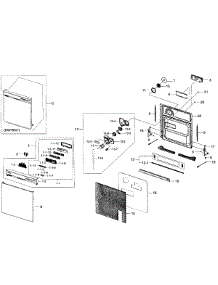 Door Assy parts for Samsung Dishwasher DW7933LRABB/AA-01 from AppliancePartsPros.com