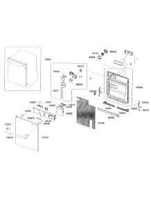 Door Assy parts for Samsung Dishwasher DMR77LHS/XAA-00 from AppliancePartsPros.com